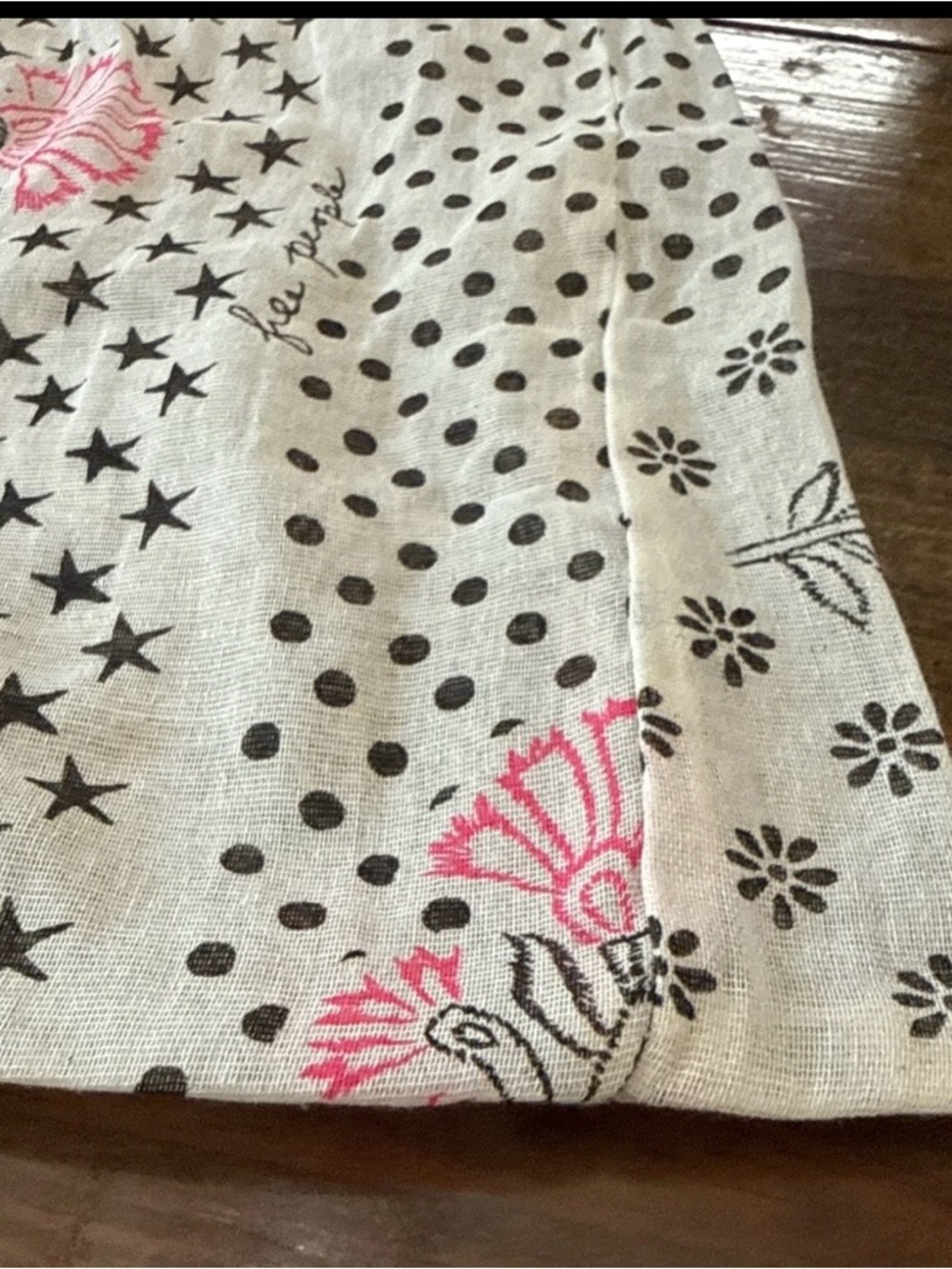 Free People Cream Shoulder Satchel with Pink Floral Print - Picture 5 of 12